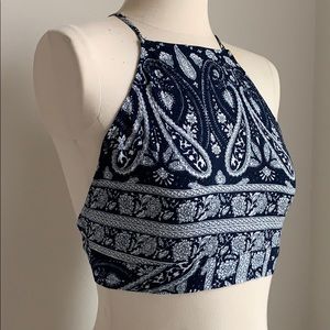 Bandanna Style Tie Crop Top - Small
